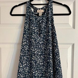 Women's Loft Green Floral Tank Top Blouse (S)